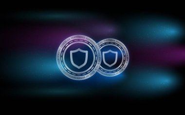 Güven-twt sanal para birimi görüntüleri. 3d illüstrasyon.