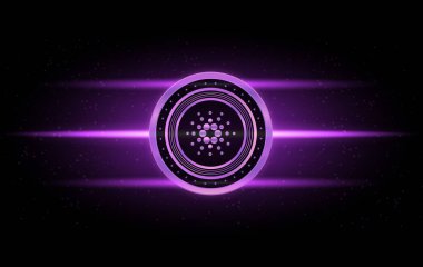 Cardano-ada kripto para birimi görüntüsü. 3d illüstrasyon.