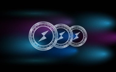 Thorchain rün sanal para birimi çizimi. 3d illüstrasyon
