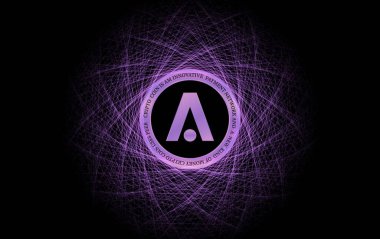 aion sanal para birimi görünümleri. 3d illüstrasyon