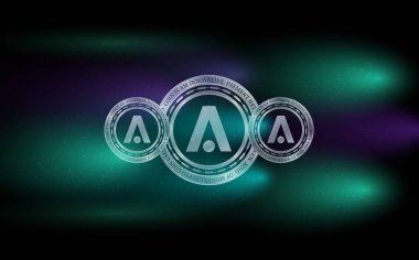 aion sanal para birimi görünümleri. 3d illüstrasyon