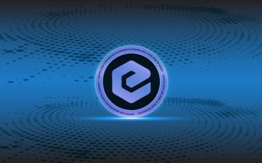 ecash-xec sanal para biriminin görüntüleri. 3d illüstrasyon