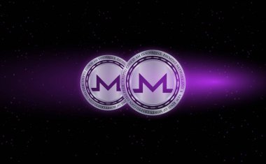 Monero-xx Bay Sanal para birimi görüntüleri. 3d illüstrasyon.