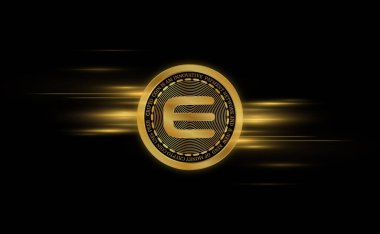 enjin-enj sanal para biriminin dijital arkaplan resmi. 3d illüstrasyon.