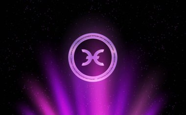 Sanal para biriminin dijital bir arka plandaki görüntüsü. 3d illüstrasyon.