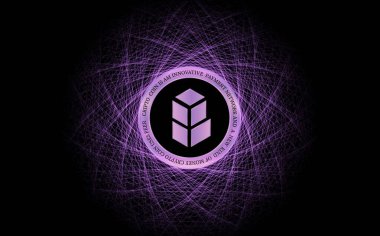 Bancor-bnt crypto görüntüleri. 3d illüstrasyon.