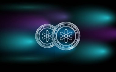 Sanal paralar ve logoları. Göçük sanal para birimi logosu. 3d illüstrasyon.