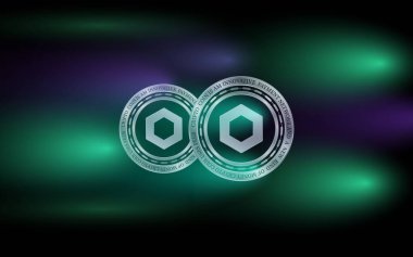 Zincirleme bağlantı sanal para birimi resmi. 3d illüstrasyon