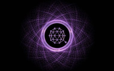 qtum sanal para birimi resimleri. 3d illüstrasyon