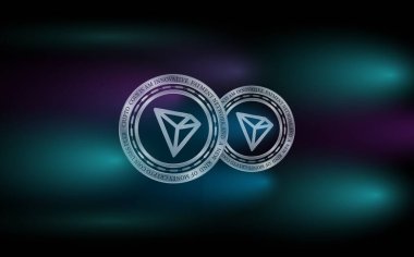  Tron-trx sanal para birimi. 3d illüstrasyon.