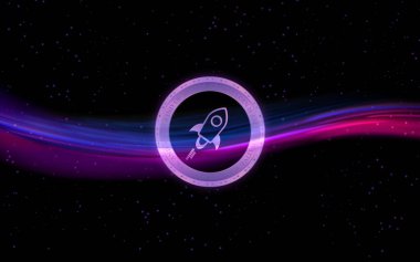  Yıldız-xlm sanal para birimidir. 3d illüstrasyon.