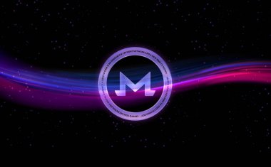 Monero-xx Bay Sanal para birimi görüntüleri. 3d illüstrasyon.
