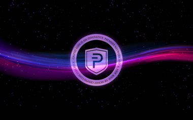Pivx sanal para birimi resimleri. 3d illüstrasyon.