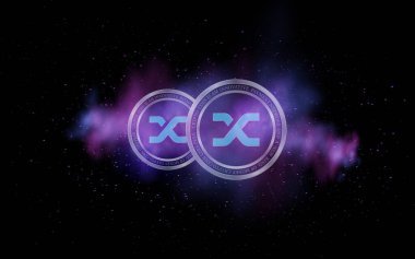 synthetix-snx sanal para birimi görüntüleri. 3d illüstrasyon.