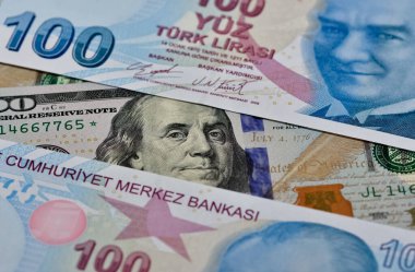 Çeşitli ülke banknotlarının görüntüleri. Türk lirası ve Amerikan Doları Fotoğrafları.