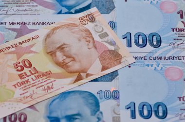 Çeşitli ülke banknotlarının görüntüleri. Türk Lirası fotoğrafları.