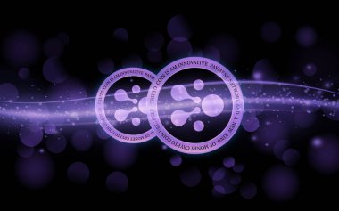 Dijital arka planda bir elf sanal para birimi görüntüsü. 3d illüstrasyon.