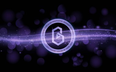 bant protokolü sanal para birimi görüntüleri. 3B illüstrasyon.