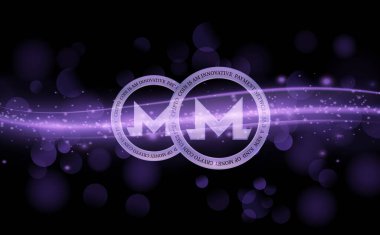 Monero-xx Bay Sanal para birimi görüntüleri. 3d illüstrasyon.