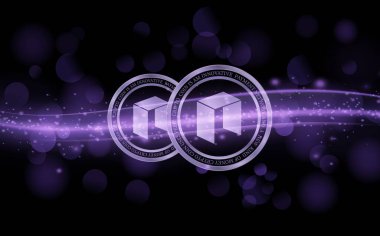 neo sanal para birimi resimleri. 3d illüstrasyon.