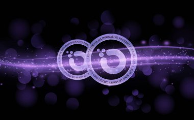 Sanal para birimi resimleri arasındaki orkide-ochid. 3B illüstrasyon.