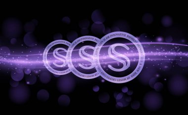 secret-scrt virtual currency images. 3d illustrations.