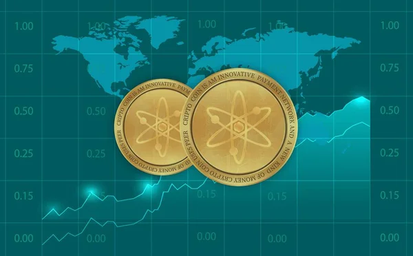Cosmos Atom Virtual Currency Images Illustration — Stockfoto