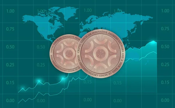 braintrust-btrst virtual currency images. 3d illustration.