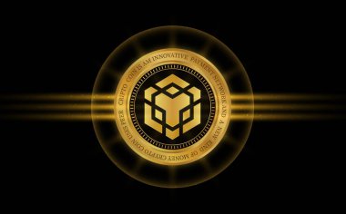 binance-bnb sanal para birimi resimleri. 3d illüstrasyon.