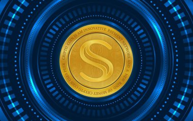 secret-scrt virtual currency images. 3d illustrations.