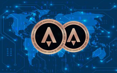 Yıldız atlası sanal para birimi görüntüsü. 3d illüstrasyon.