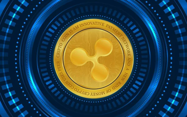 the ripple-xrp virtual currency logo. 3d illustrations.