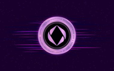 ethereum name-ens sanal para birimi resimleri. 3d illüstrasyon