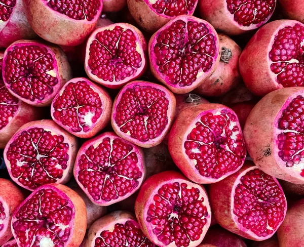 agricultural products, pictures of cut pomegranates.