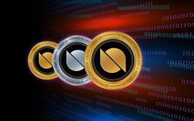 Ontoloji-ont sanal para birimi görüşleri. 3d illüstrasyon