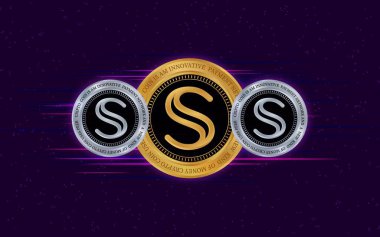 secret-scrt virtual currency images. 3d illustrations.