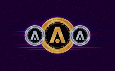 aion sanal para birimi görünümleri. 3d illüstrasyon