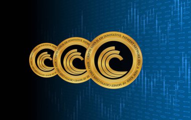 Dijital arkaplandaki bitcoin-btc logosunun görüntüleri. 3d illüstrasyon.