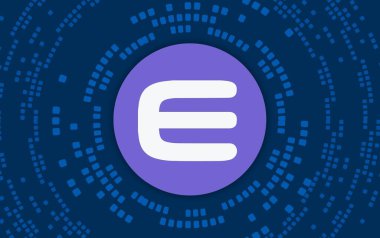 enjin-enj sanal para biriminin dijital arkaplan resmi. 3d illüstrasyon.