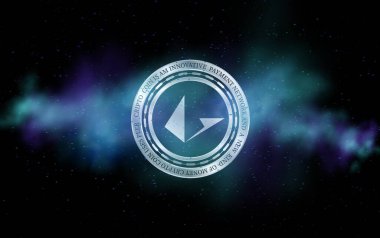  Loopring-lrc sanal para birimi resimleri. 3d illüstrasyon.