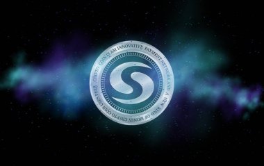 Syscoin-sys sanal para birimi görüntüleri. 3d illüstrasyon.