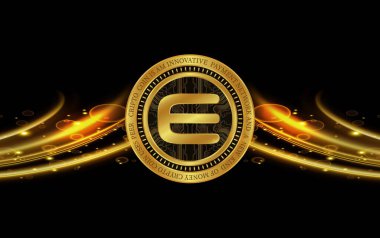 enjin-enj sanal para biriminin dijital arkaplan resmi. 3d illüstrasyon.