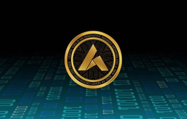 ardor-ardr virtual currency views. 3d illustration.