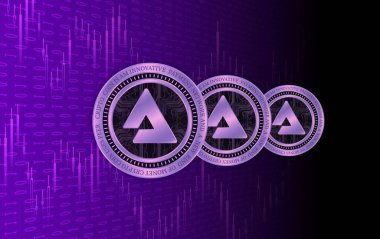 işitsel sanal para birimi görüntüsü. 3d illüstrasyon.