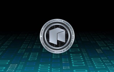 neo sanal para birimi resimleri. 3d illüstrasyon.