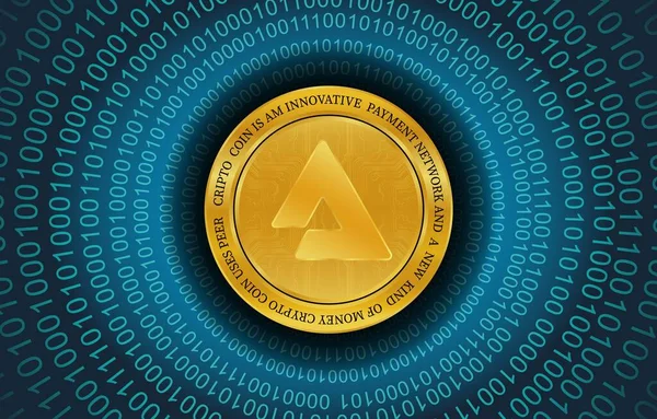 stock image audius-audio virtual currency image. 3d illustrations.
