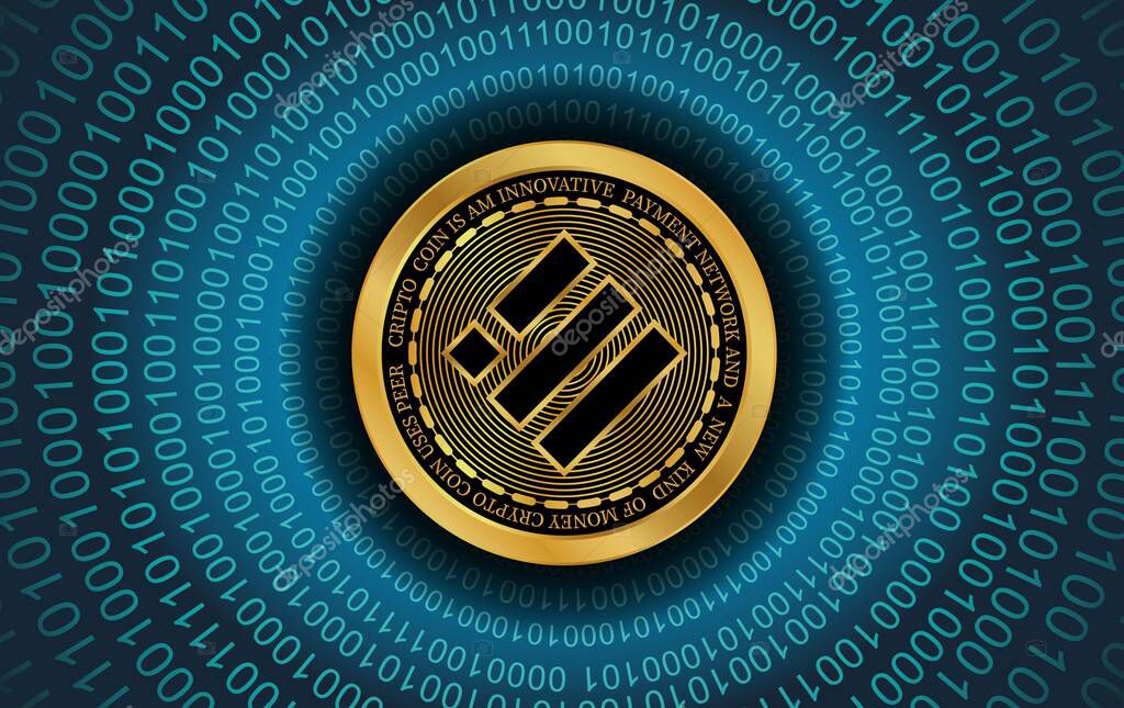 Binance usd-busd virtual currency images. 3d illustrations.