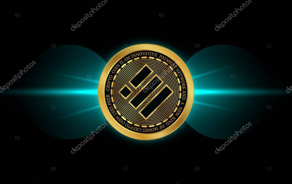 Binance usd-busd virtual currency images. 3d illustrations.