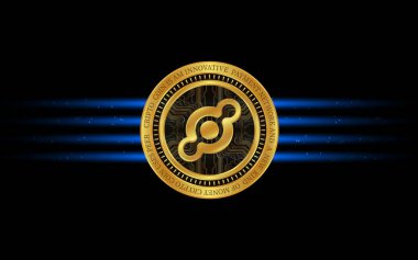 helium-hnt virtual currency images. 3d illustration.