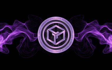 Dijital arkaplanda gala sanal para birimi resmi. 3d illüstrasyon.